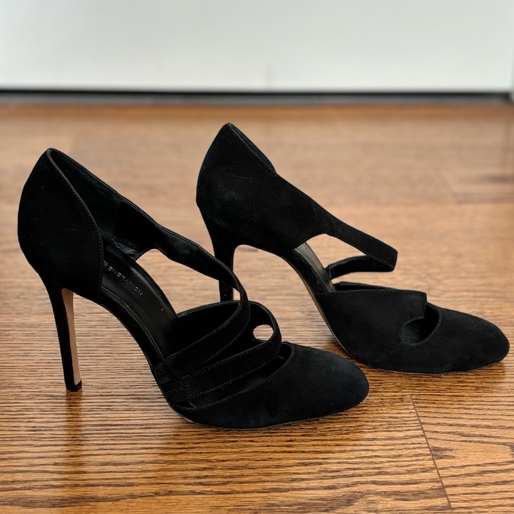 Black Velvet strappy stilettos by BCBGeneration
